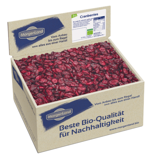 3,5 Kilo Papierbox Bio Cranberries getrocknet